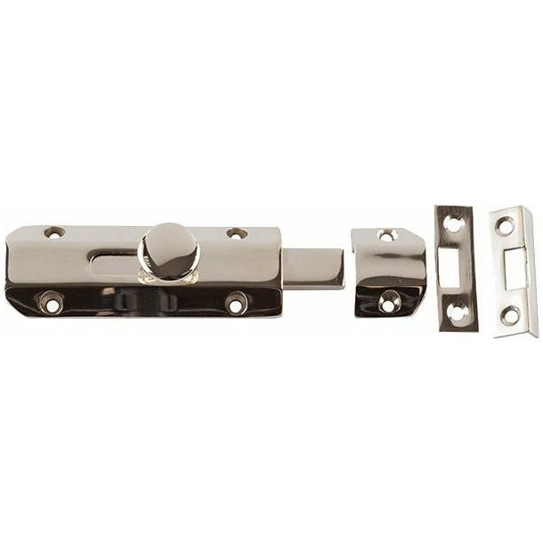 Frelan - Surface Bolt 100mm - Polished Nickel - JV167PN - Choice Handles