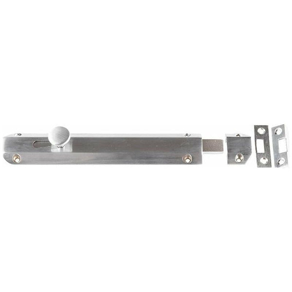 Frelan - Surface Bolt 200mm - Satin Nickel - JV169SN - Choice Handles