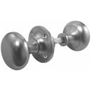 Frelan - Mushroom Rim Door Knob - Satin Chrome - JV176ASC - Choice Handles