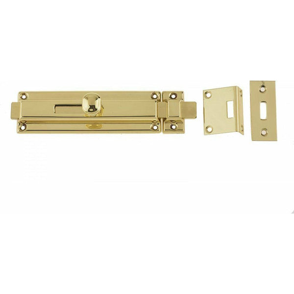 Frelan - Door Bolt 150mm - Polished Brass - JV178PB - Choice Handles