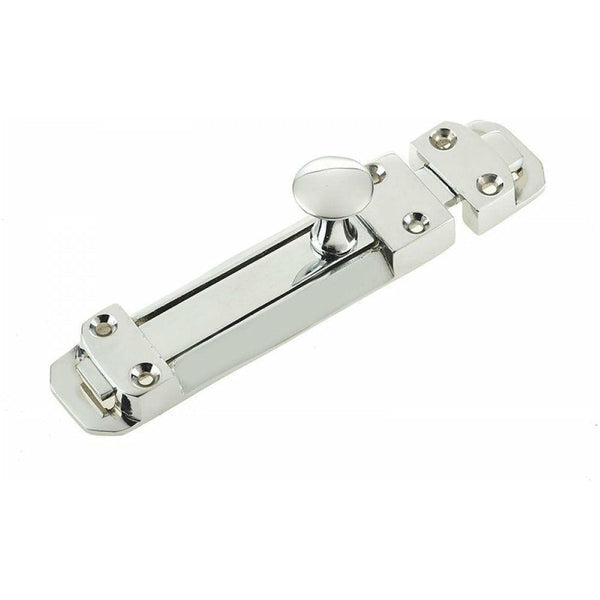 Frelan - Heavy Surface Door Bolt 150mm - Polished Chrome - JV179APC - Choice Handles