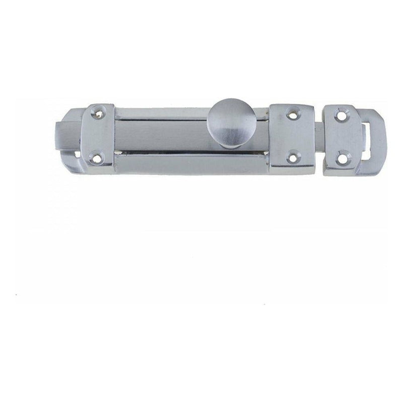 Frelan - Heavy Surface Door Bolt 100mm - Satin Chrome - JV179SC - Choice Handles