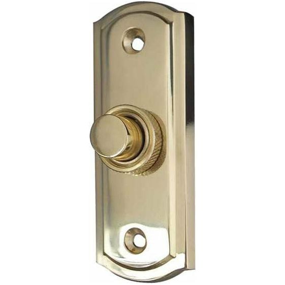 Frelan Hardware - Sloan Bell Push - Polished Brass - JV17PB - Choice Handles