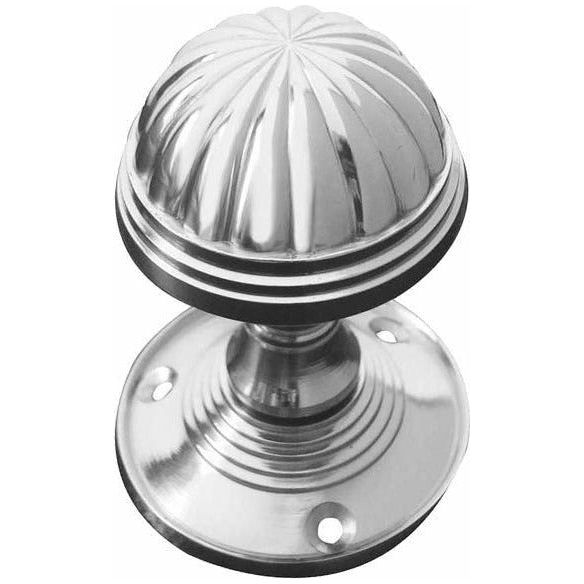 Frelan - Fluted Mortice Door Knob - Polished Chrome - JV183MPC - Choice Handles