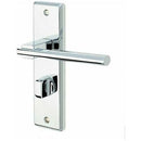 Frelan - Delta Door Handles On Backplate - Bathroom - Polished Chrome - JV3023PC - Choice Handles