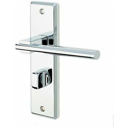 Frelan - Delta Door Handles On Backplate - Bathroom - Polished Chrome - JV3023PC - Choice Handles