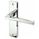 Frelan - Delta Door Handles On Backplate - Latch - Polished Chrome - JV3013PC - Choice Handles
