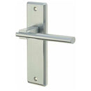 Frelan - Delta Door Handles On Backplate - Latch - Satin Chrome - JV3013SC - Choice Handles