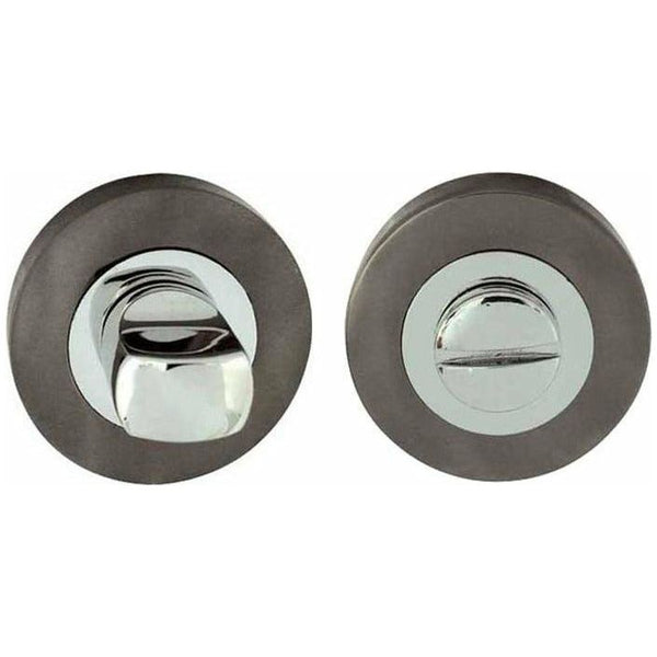 Frelan - Bathroom Turn & Release 50mm x 10mm - Dual Finish - Polished Chrome & Black Nickel - JV2666PCBN - Choice Handles