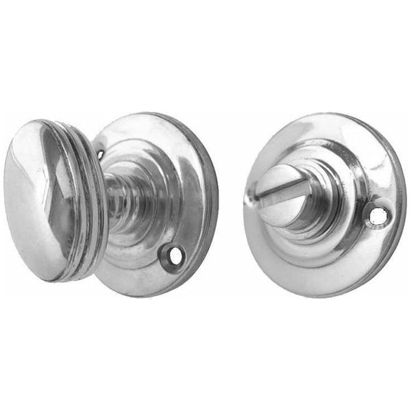 Frelan - Round Bathroom Turn & Release,  40mm Diameter - Polished Chrome - JV2680PC - Choice Handles