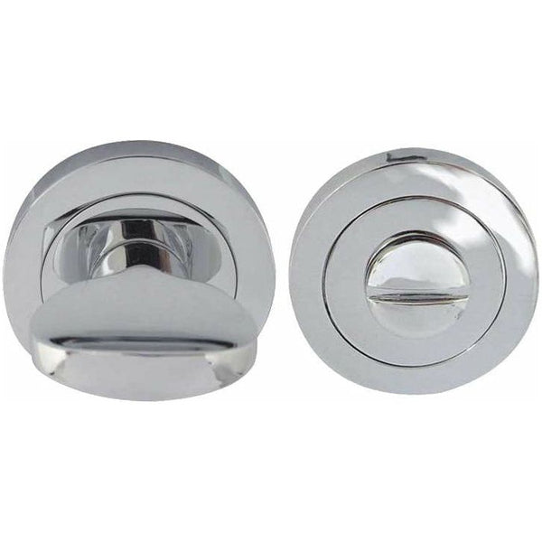 Frelan - Round Bathroom Turn & Release,  40mm Diameter - Satin Chrome - JV2680SC - Choice Handles