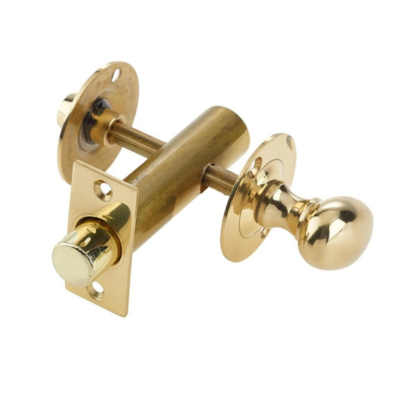 Frelan - Bathroom Bolt with Turn and Release - Polished Brass - JV2689PB - Choice Handles