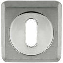 Frelan - Standard Profile Square Keyhole Escutcheon - Dual Finish Polished Chrome & Satin Chrome - JV3005PCSC - Choice Handles
