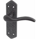 Frelan - Wentworth Door Handles On Backplate - Latch - Black Antique - JAB501 - Choice Handles