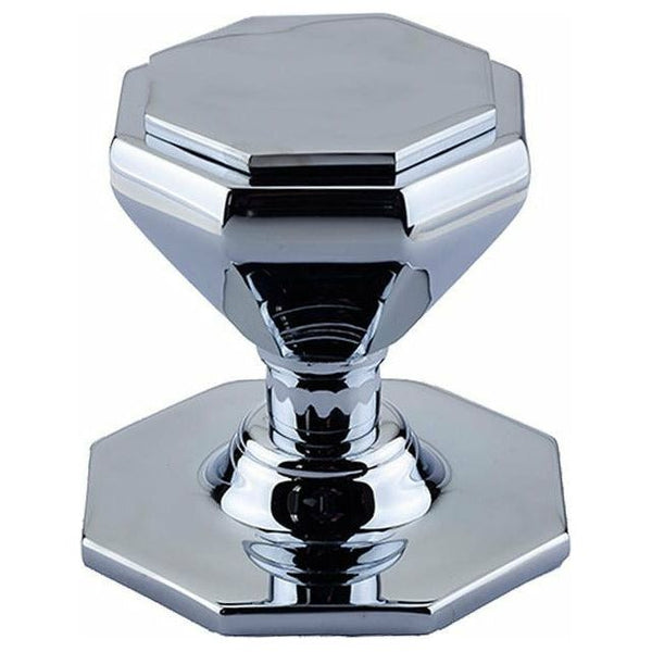 Frelan - Octagonal Centre Door Knob (70mm Diameter) - Polished Chrome - JV33PC - Choice Handles