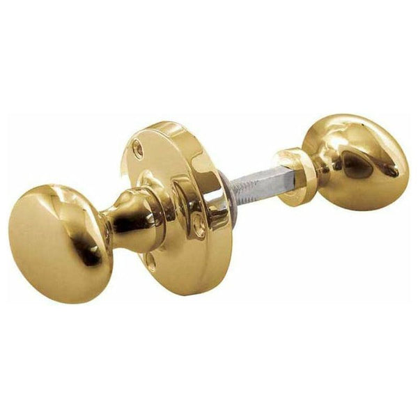 Frelan - Oval Rim Door Knob - Polished Brass - JV34RPB - Choice Handles