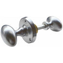 Frelan - Oval Rim Door Knob - Satin Chrome - JV34RSC - Choice Handles
