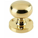 Frelan - Mushroom Mortice Door Knob  - Polished Brass - JV35PB - Choice Handles