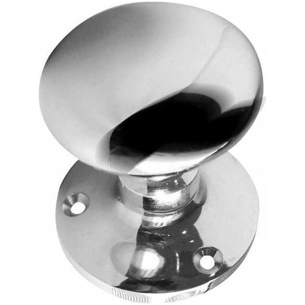 Frelan - Mushroom Mortice Door Knob  - Polished Chrome - JV35BPC - Choice Handles