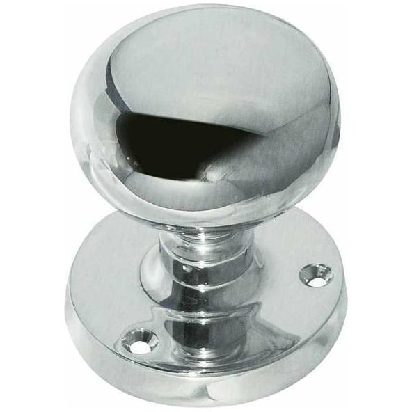 Frelan - Mushroom Mortice Door Knob  - Polished Chrome - JV35PC - Choice Handles