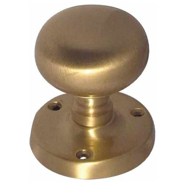 Frelan - Mushroom Mortice Door Knob  - Satin Brass - JV35SB - Choice Handles