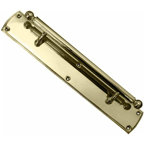 Frelan - Blenheim Pull Handle On Backplate 460mm - Polished Brass - JV3697PB - Choice Handles