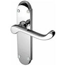 Frelan - Epsom Door Handles On Backplate - Latch - Polished Chrome - JV251PC - Choice Handles