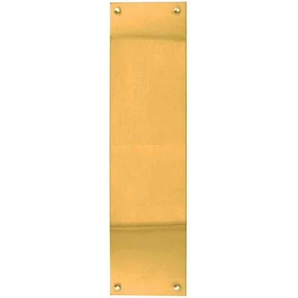 Frelan - Raised Plain Finger plate 305mm x 75mm - Polished Brass - JV39PB - Choice Handles