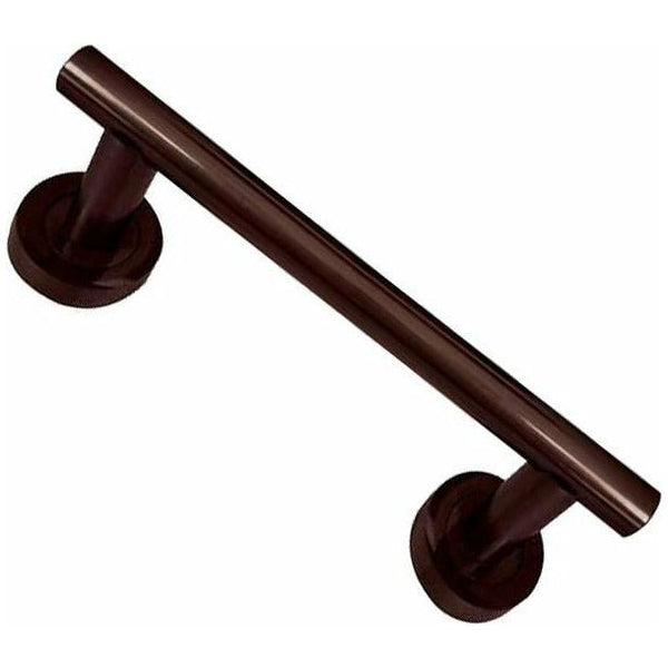 Frelan - Straight Pull Handle On Rose 225mm - Dark Bronze - JV515DB - Choice Handles