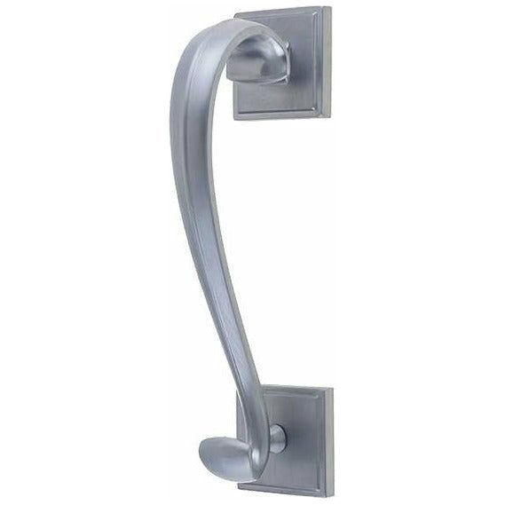 Frelan - Sloan Scroll Door Knocker On Square Rose - Satin Chrome - JV3SC - Choice Handles