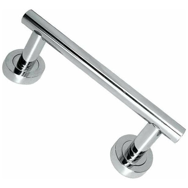 Frelan - Straight Pull Handle On Rose 225mm - Polished Chrome - JV515PC - Choice Handles