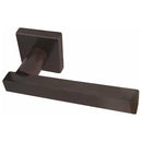 Frelan - Paja Kubus Straight Door Handles On Square Rose - Dark Bronze - JV4001DB - Choice Handles