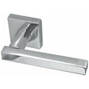 Frelan - Paja Kubus Straight Door Handles On Square Rose - Polished Chrome - JV4001PC - Choice Handles