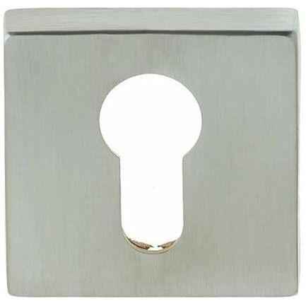 Frelan - Euro Profile Square Escutcheon - Satin Chrome - JV4005ESC - Choice Handles
