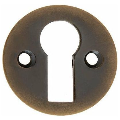 Frelan - Standard Profile Round Keyhole Escutcheon - Antique Bronze - JV41AB - Choice Handles