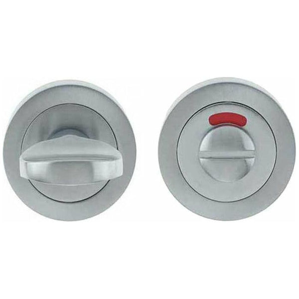 Frelan - Bathroom Turn & Release With Indicator 50mm x 10mm -  Satin Chrome - JV421SC - Choice Handles