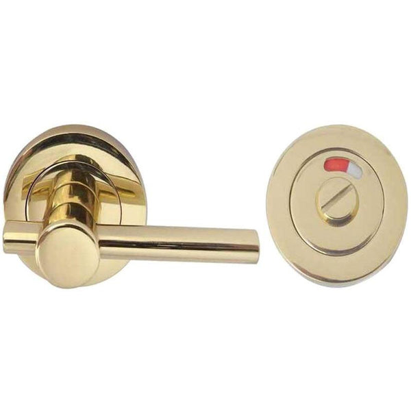 Frelan - Easy Bathroom Turn & Release With Indicator 50mm x 10mm - Polished Brass - JV2888PB - Choice Handles