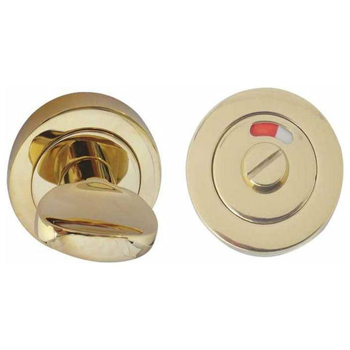 Frelan - Bathroom Turn & Release With Indicator 50mm x 10mm -  PVD Stainless Brass - JV421PVD - Choice Handles