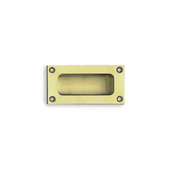 Frelan - Rectangular Flush Pull (102mm x 45mm) - Polished Brass - JV428BPB - Choice Handles