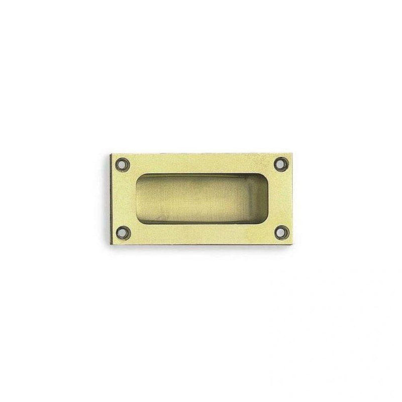 Frelan - Rectangular Flush Pull (89mm x 42mm) - Polished Brass - JV428APB - Choice Handles