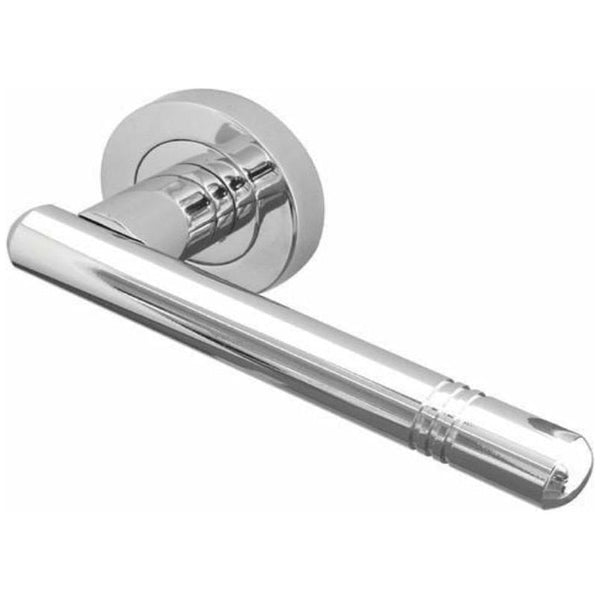 Frelan - Kudos Door Handles On Round Rose  - Polished Chrome - JV507PC - Choice Handles