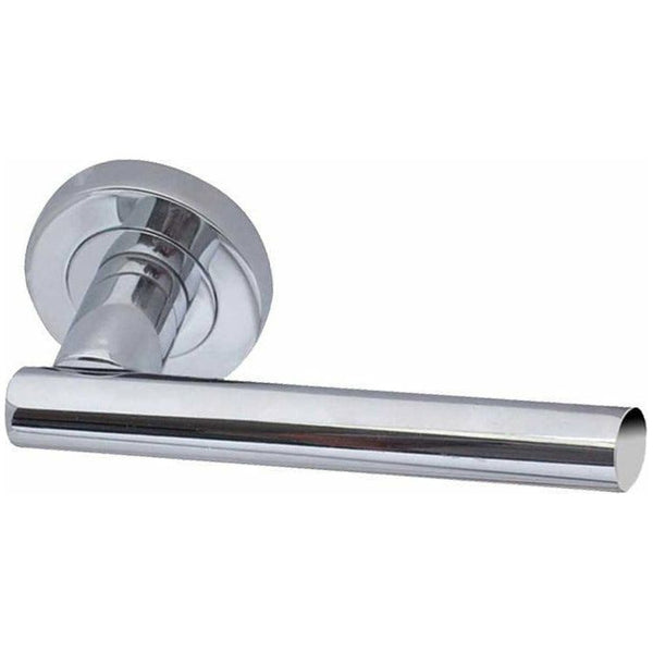 Frelan - Petra Door Handles On Round Rose  - Polished Chrome - JV508PC - Choice Handles