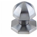 Frelan - Octagonal Centre Door Knob (60mm Diameter) - Satin Chrome - JV49SC - Choice Handles