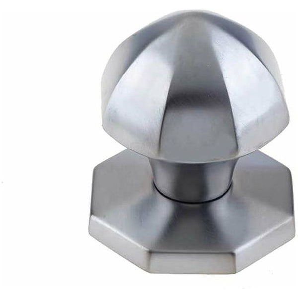 Frelan - Octagonal Centre Door Knob (60mm Diameter) - Satin Chrome - JV49SC - Choice Handles