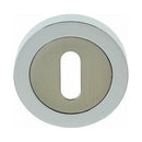 Frelan - Standard Profile Keyhole Escutcheon - Dual Finish -  Polished Chrome & Nickel - JV503PCSN - Choice Handles