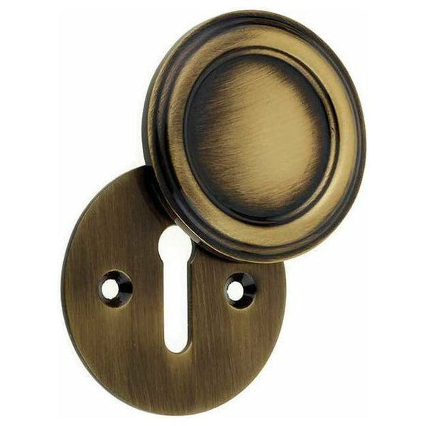Frelan - Parisian Covered Standard Keyhole Profile Escutcheon - Antique Bronze - JV605AB - Choice Handles