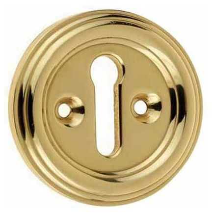 Frelan - Parisian Standard Profile Keyhole Escutcheon - Polished Brass - JV604PB - Choice Handles