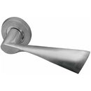 Frelan - Twirl Door Handles On Round Rose  - Satin Chrome - JV502SC - Choice Handles