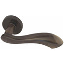 Frelan - Gamma Door Handles On Round Rose  - Dark Bronze - JV509DB - Choice Handles