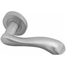 Frelan - Gamma Door Handles On Round Rose  - Satin Chrome - JV509SC - Choice Handles